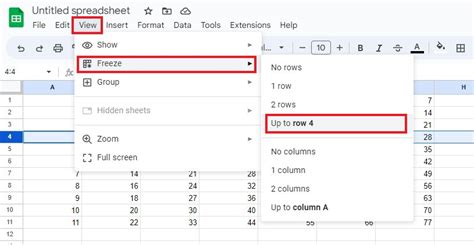 How to Freeze in Google Sheets に対する画像結果