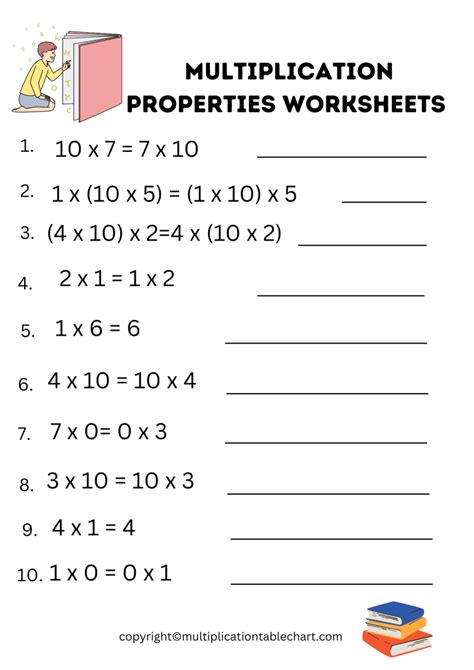 Properties of Multiplication Worksheet に対する画像結果
