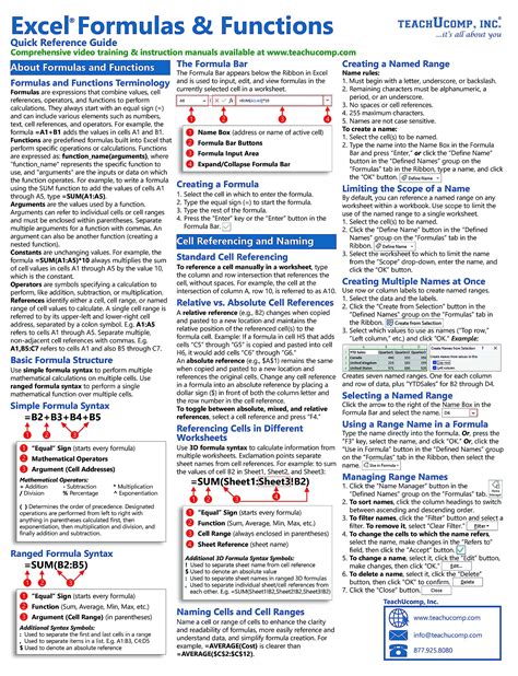 Toradh íomhá ar Excel Fomula Quick Refrence Guide.pdf