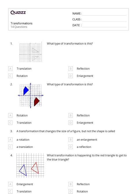 Image result for Transformations Worksheet.pdf