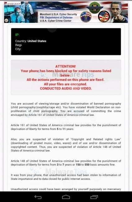 Toradh íomhá ar Android Phone Virus