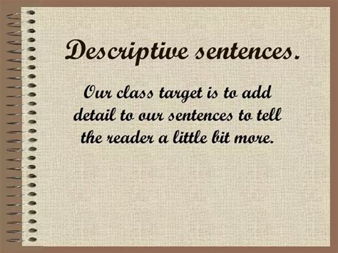 Image result for Descriptive Sentence Survey Example