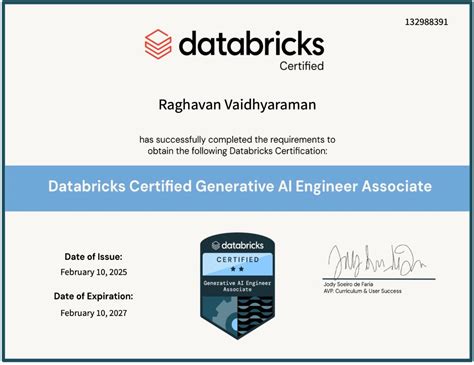 Toradh íomhá ar Databricks Generative Ai Engineer Associate Certification