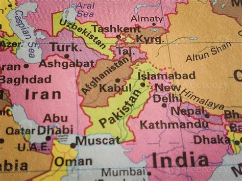 Image result for India-Pakistan Map On World