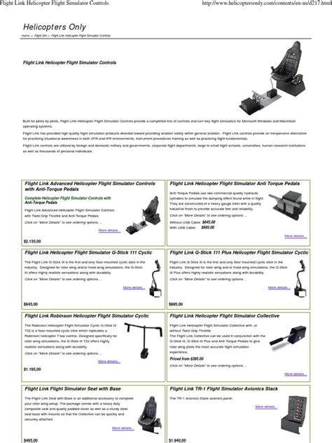 Helicopter Simulator Controls に対する画像結果
