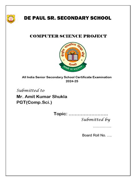 Image result for Computer Project File Entry Page