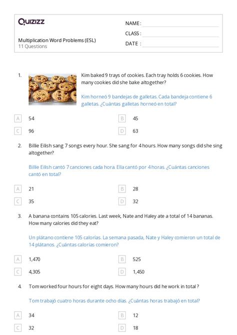 Image result for 4th Grade Basic Multiplication Word Problems