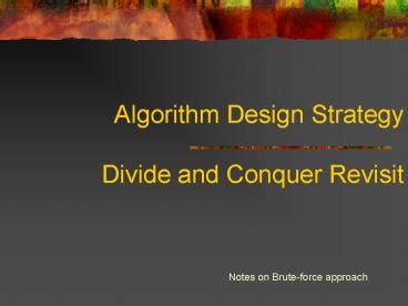 Image result for Divide and Conquer Algorithm Images for Ppt Presentation