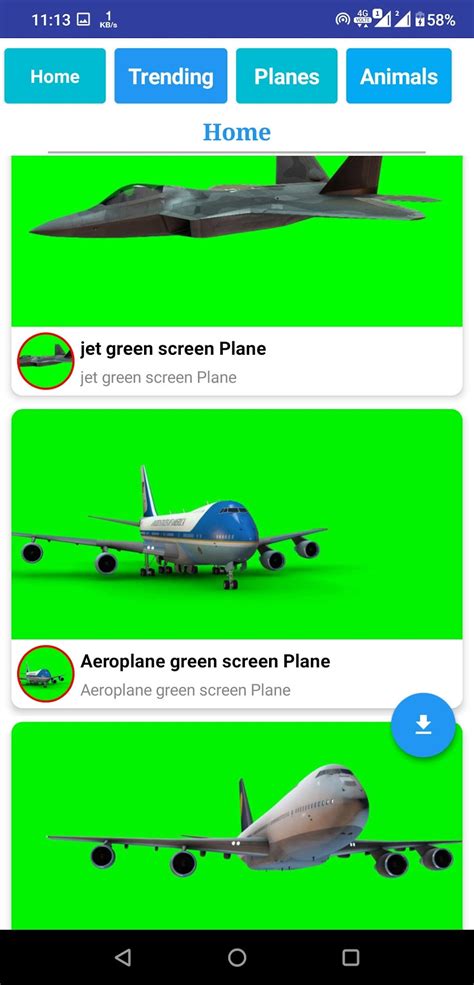 Visual Effects Green screen に対する画像結果