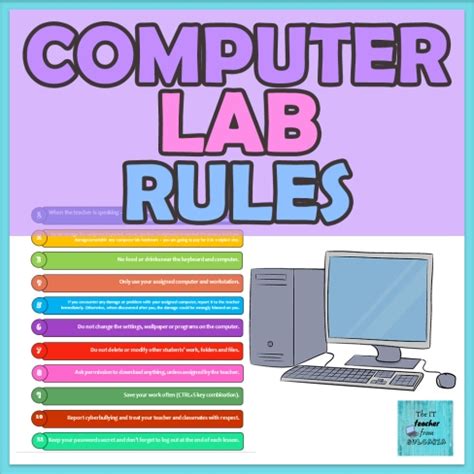 Toradh íomhá ar Classroom Rules in Computer Lab