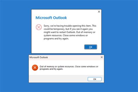Image result for Windows Out of Memory Error Message