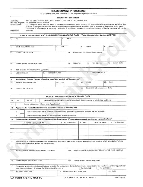 Image result for DA Form 4787 Example