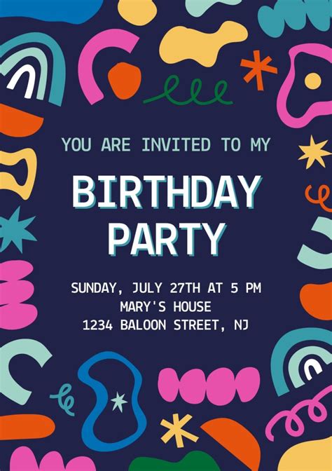 Image result for Birthday Event Invite