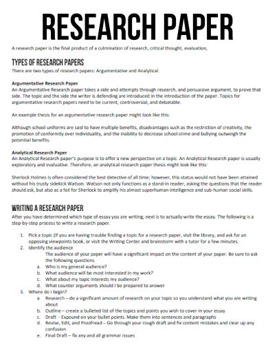 Image result for Research Report Paper Example