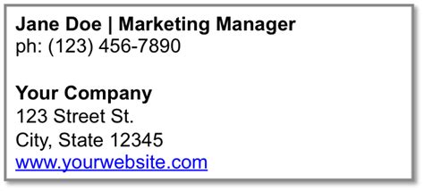 Toradh íomhá ar Work Email Signature Examples