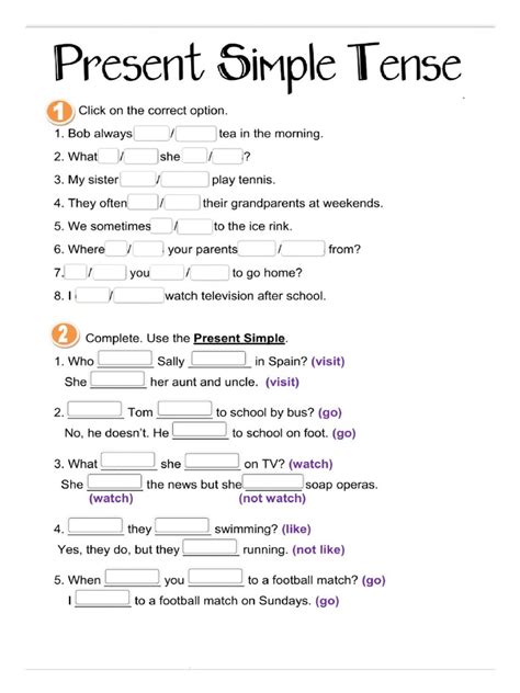 Image result for Atividades Present Simple