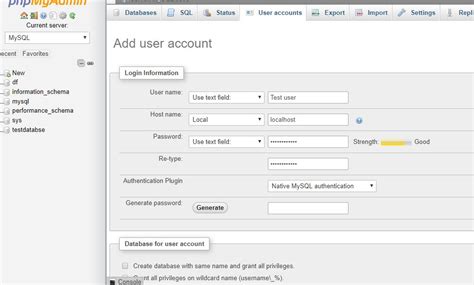 Image result for How to Make a Database in phpMyAdmin