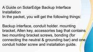 Image result for SolarEdge Backup Interface Nutral Lug