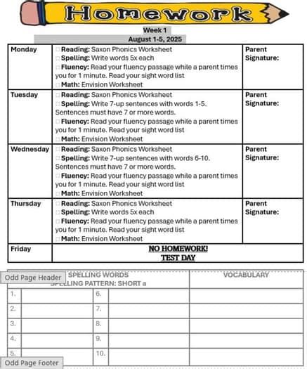 Image result for Editable Homework Template