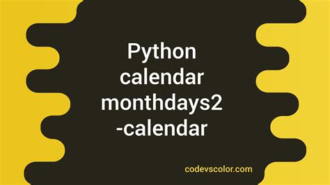 Python Import Calendar に対する画像結果