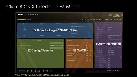 Toradh íomhá ar MSI Overclocking Bios