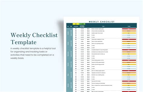 Weekly Checklist Template - 14+ Word, PDF Documents Download