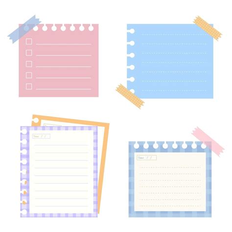 Cute notepad, paper illustration 43390186 Vector Art at Vecteezy