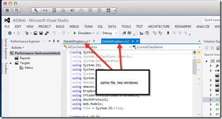 Toradh íomhá ar Open Another Window Visual Studio