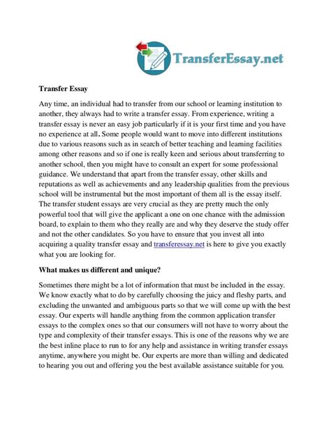 Image result for Transfer Essay Examples Common App
