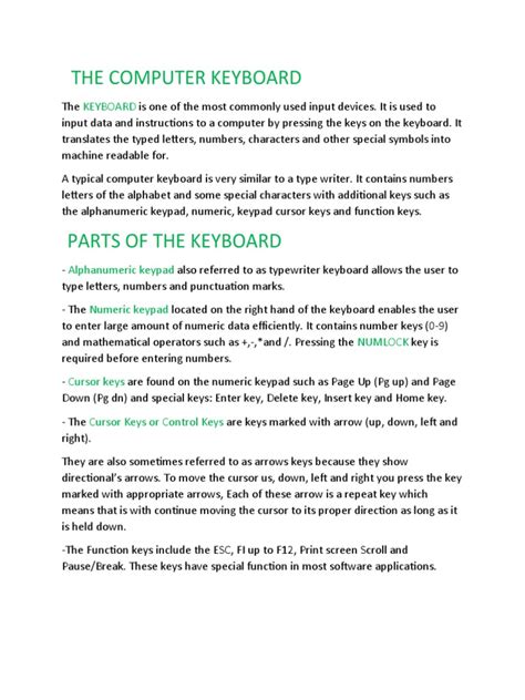 Image result for Computer Keyboard Notes PDF