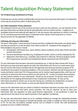 Image result for Talent Statement Examples