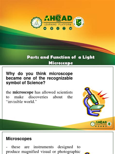 Image result for Functions of Light Microscope Parts