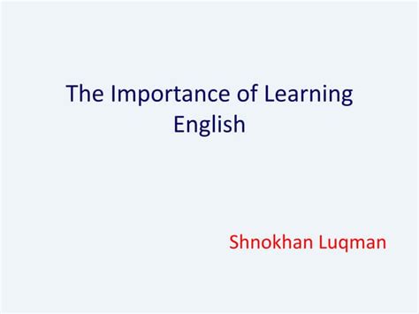Image result for The Importance of Learning English