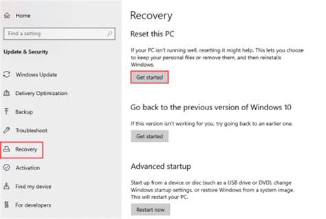 Image result for Return Computer to Original Settings