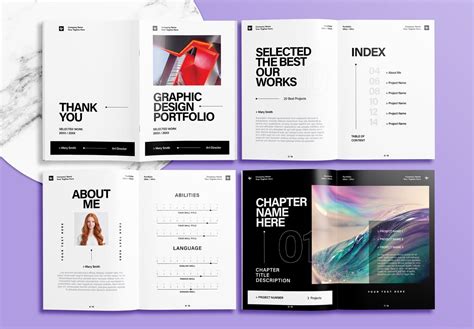 Free InDesign Modern Pool Portfolio Layout Template に対する画像結果