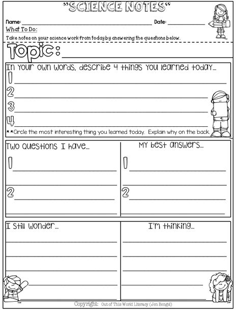 Image result for Note Taking Templates for Science
