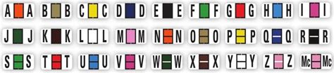 Image result for Color-Coded Letters