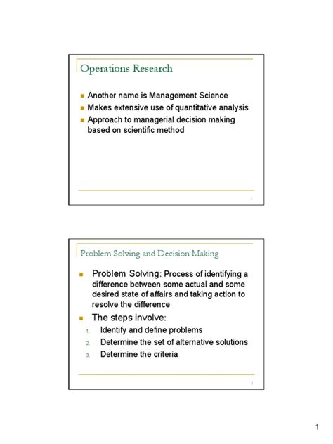Image result for Operations Research Problem Representations