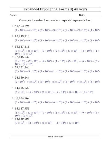Image result for Expanded Form of a 8 Digit Number