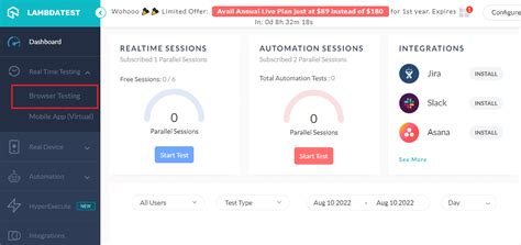 Component Testing に対する画像結果
