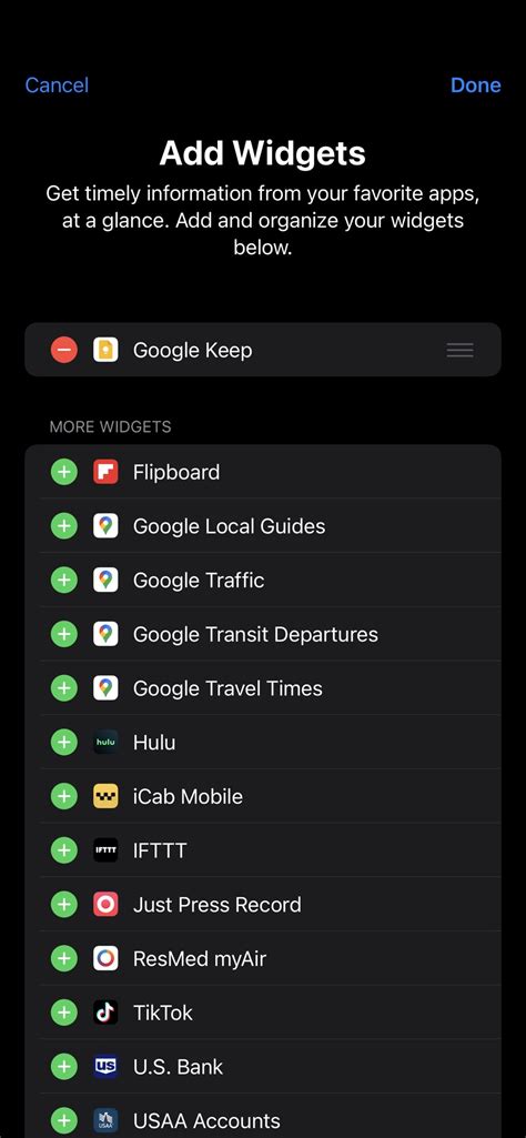 Google Keep Widget iOS に対する画像結果