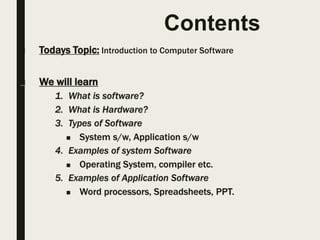 Toradh íomhá ar Types of Computer Software Examples PPT