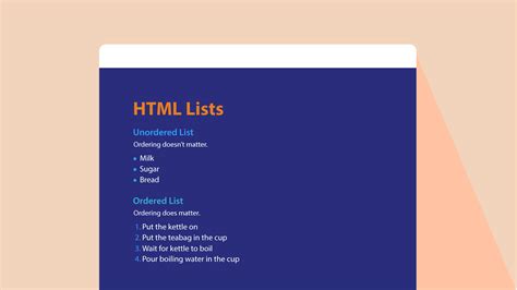 Image result for HTML Order List Assignment