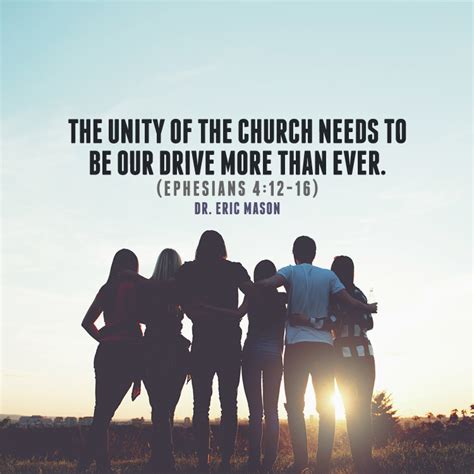 The unity of the church needs to be our drive more than ever ...