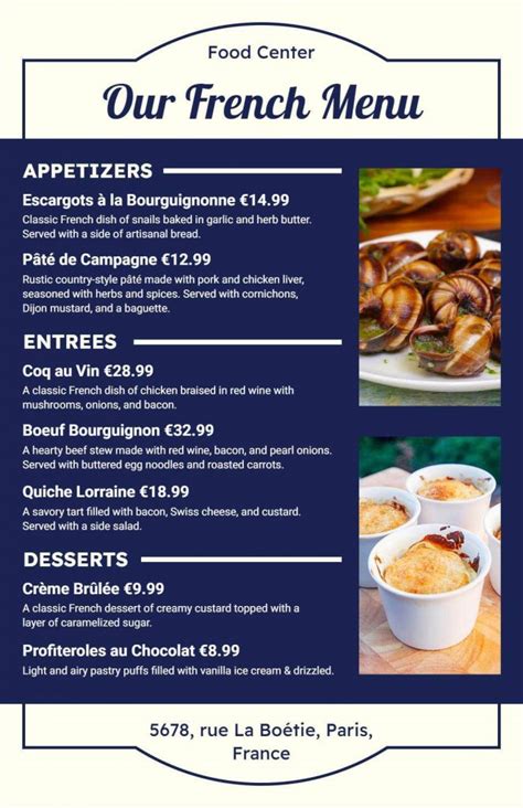 Image result for French Dinner Example