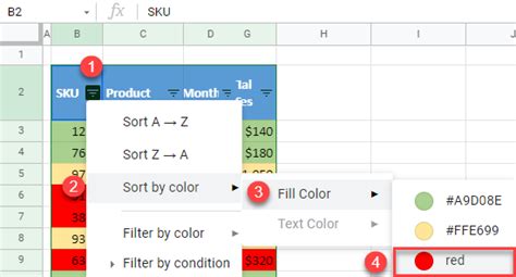 Excel Sort by Highlighted Color に対する画像結果