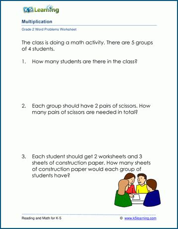 Toradh íomhá ar Multiplication Word Problem for Grade 1