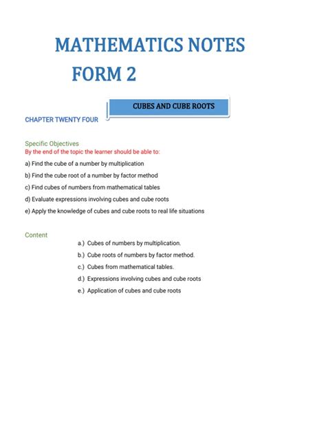 Image result for Form 2 Maths Topics