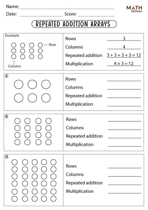 Afbeeldingsresultaten voor Math Arrays Worksheets
