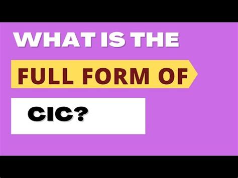 Image result for CIC Full Form Computer Course